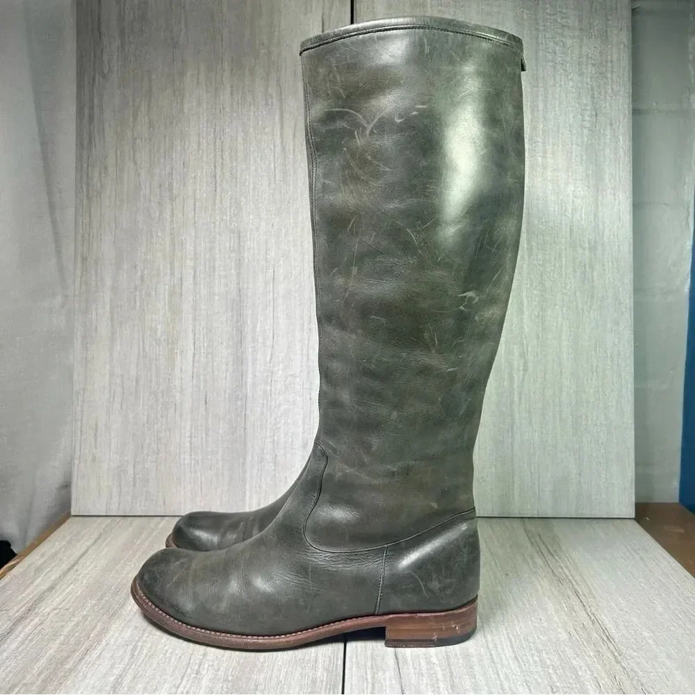 RARE Plus By Chausser Japan Tall Riding Equestrian Boots Leather Womens Size 6.5